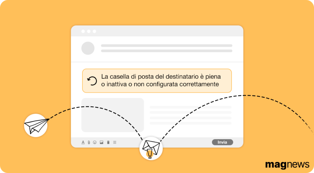 Infografica esempio di Soft Bounce nell'email marketing