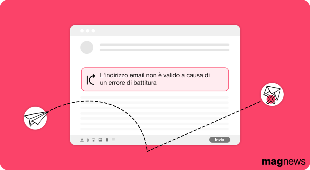 Infografica esempio di Hard Bounce nell'email marketing
